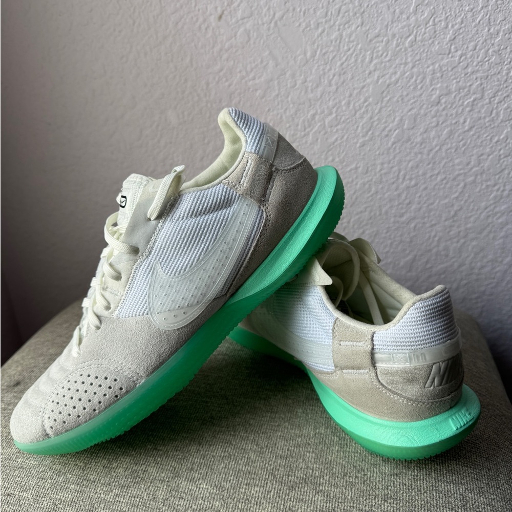 Nike Streetgato IC Indoor Soccer Shoes – Summit White, Green Glow & White